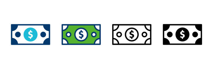 Money icon vector isolated on white background. Money vector icon. Dollar icon