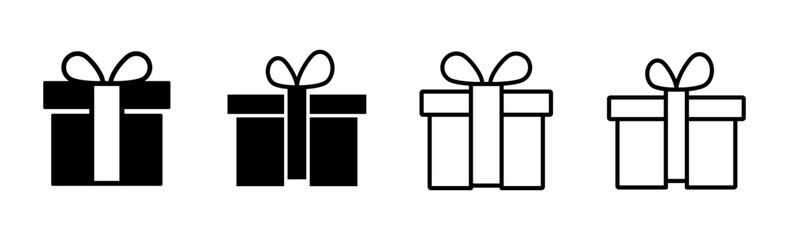 Gift icon set. gift vector icon. birthday gift