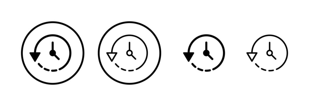 History icon logo design. recent event history sign and symbol