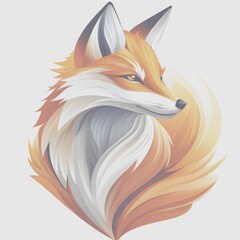 Obraz premium Colorful fox illustration showcasing vibrant fur and detailed features in a modern artistic style - Low Contrast