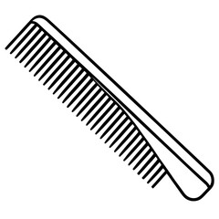 Minimalist Comb Line Art Vector on White Background