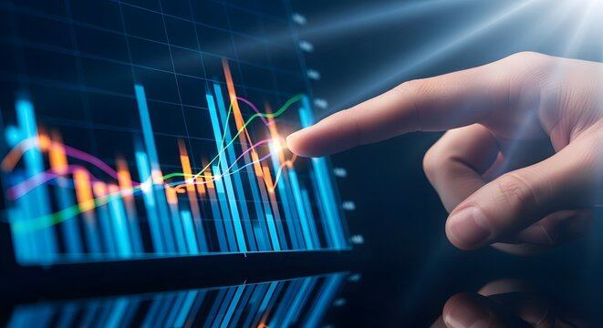 Data Visualization of Customer Segments on Laptop Screen Business Analytics and Marketing Strategy