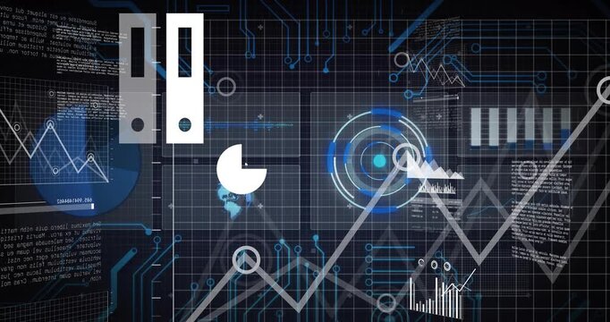 Laptop outline with cloud icon fading, globe drifting, panels sliding into dynamic data dashboard