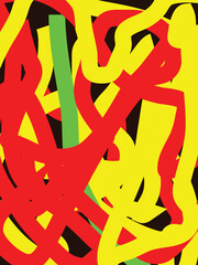 Abstract illustration with contrast color