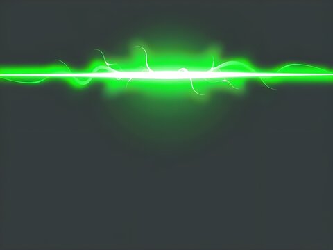 Soft green glowing plasma lightning effect