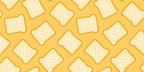 Bread Slice seamless pattern background. doodle bread slice pattern background. toasted bread pattern background. 