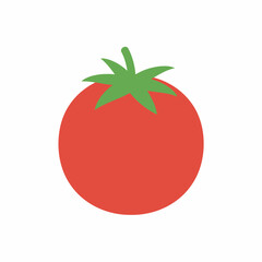 Fresh ripe red tomato vegetable flat design vector illustration