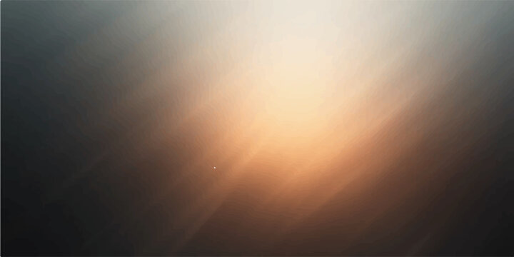 Golden light rays over sky and sea background