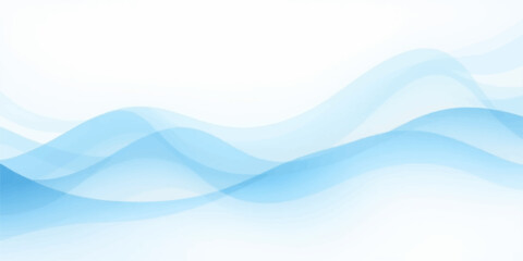 Abstract blue wave background with flowing water design