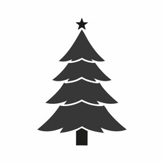 Obraz premium Christmas tree icon design