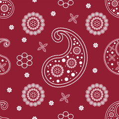 Indian aesthetics parsley seamless pattern