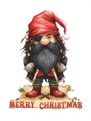 Santa Claus salad isolated on white background