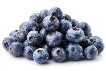 A pile of fresh blueberries