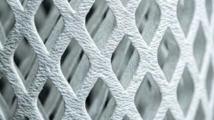 Medium shot of a HEPA air filter with sharp focus on the clean white filter mesh blurred background emphasizing purity and advanced filtration technology.