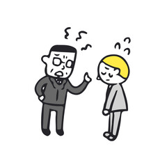 怒られるビジネスマン