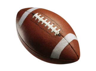 American football game ball close up studio shot, Isolated On Transparent Background, Png