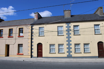 Rowhouses in Charlestown, County Mayo, Ireland