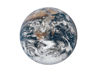 Stunning view of earth from space showing clouds and landmasses, Isolated On Transparent Background, Png