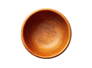 Empty wooden bowl on black background simple design, Isolated On Transparent Background, Png