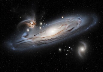 An immersive view of a breathtaking spiral galaxy in outer space