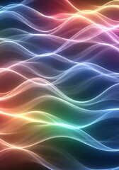 Harmonic ripples of radiant light: Abstract spectrum of vivid waves blending colors seamlessly