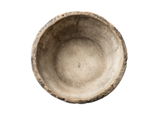 Antique wooden bowl rustic kitchenware vintage home decor, Isolated On Transparent Background, Png