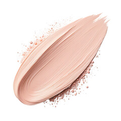 Swatch of light beige foundation smear, with powder texture