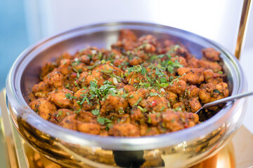 Spicy Indian chicken with celantro