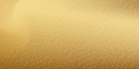 Golden color gradient background and wavy lines white. Modern design.