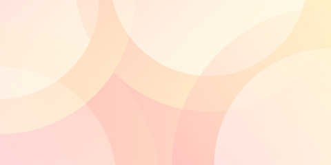 abstract pink pastel and soft yellow minimalist banner background. Circle effect style modern design. Vector EPS 10.