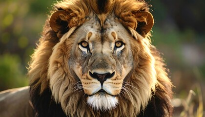 Fototapeta premium Close-up of a lion's face