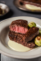 스테이크 연출이미지