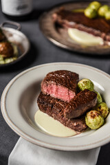 스테이크 연출이미지