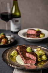 스테이크 연출이미지