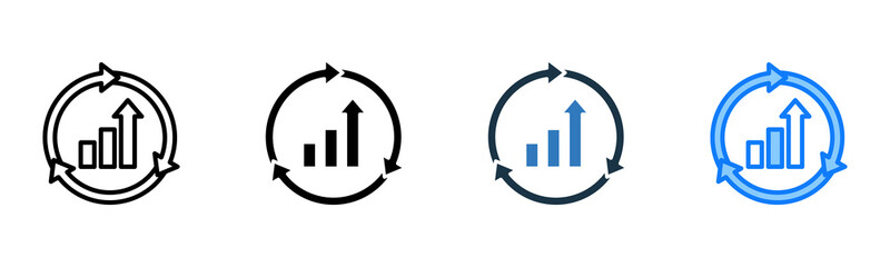 Continuous Improvement icon multiple style 