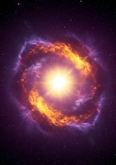 Fototapeta premium Ephemeral celestial fireworks display in the cosmos, space background