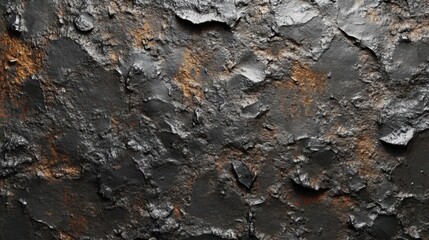 Rough Dark Stone Texture: A  Detailed  and Uneven Surface with  Rusty Accents