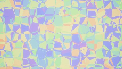 Abstract geometric pattern featuring irregular pastel-colored polygons in a low-poly style. A playful, modern texture perfect for backgrounds, UI, or digital art.