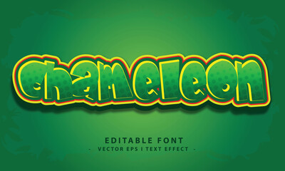 Colorful Chameleon text effect and Editable font