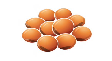 Orange Cell Cluster Illustration On Black Background