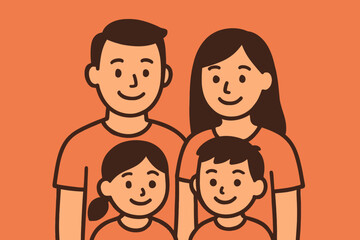Fototapeta premium happy family vector illustration