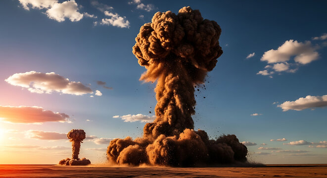 Nuclear Explosion Cloud, Mushroom Cloud, Atomic Bomb, Fallout