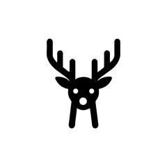 Minimalist Reindeer Silhouette A Clean Vector Illustration