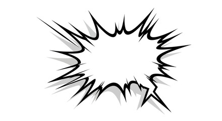 Obraz premium Explosive Comic Speech Bubble Blank Text Box for Creative Dialogue