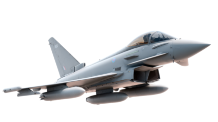 Air Superiority: An advanced military jet aircraft showcases sleek design and advanced technology, with a backdrop of open sky, offering a glimpse into modern air power.