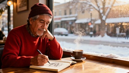 senior man reading a book