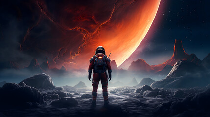 man on the top of the mountain