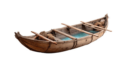 Ancient Boat's Grace: A weathered wooden boat, a relic of a bygone era, is displayed, highlighting the artisan craftsmanship and rugged resilience that carried it through years of ocean journeys.