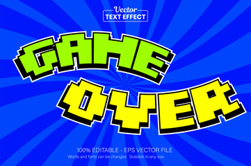 Retro arcade games, Editable Text Effect
