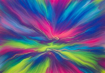 Radiant flow of vibrant colors, a luminous convergence of energy streams